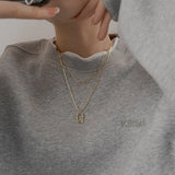 Hip Hop Layered Necklace Coin Pendant Choker Snake Chain Vintage Jewelry