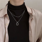 Hip Hop Layered Necklace Coin Pendant Choker Snake Chain Vintage Jewelry
