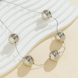 Hip Hop Big Ball Positioning Collar Short Necklace Women