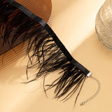 Hip Hop Feather Collar Necklace Punk Style Choker for Halloween Cosplay
