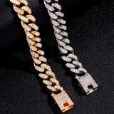 Hip Hop Bling Cuban Link Chain Bracelet Iced Out Chain Bracelets