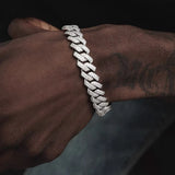 Iced Out Crystal Cuban Link Bracelet For Men Women