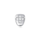 HHB Iced Out Single Cross Grillz Men Grills Silver