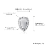 HHB Iced Out Single Cross Grillz Men Grills Silver