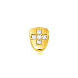 HHB Iced Out Single Cross Grillz Men Grills Silver