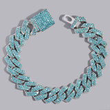 Iced Out Rhinestone Cuban Link Bracelet Hip Hop Rapper Jewelry