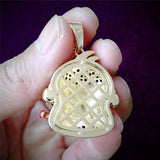 Hip Hop Cartoon Monkey Pendant Necklace Micro Pave Zircon Punk Necklaces