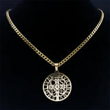 Hip Hop Catholic St. Benedict Pendant Necklace Stainless Steel