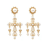 Hip Hop Christmas Jewelry Cross Stud Earrings for Women