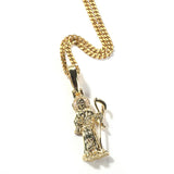 Hip Hop Owl Grim Reaper Pendant Necklace