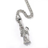 Hip Hop Owl Grim Reaper Pendant Necklace
