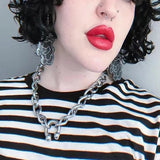 Hip Hop C Shape Necklaces Night Club Hyperbole Thick Chain Short Choker