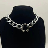 Hip Hop C Shape Necklaces Night Club Hyperbole Thick Chain Short Choker