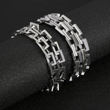 Hip Hop Blade Chain Necklace Stainless Steel Single Layer Link Choker