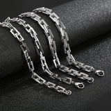 Hip Hop Blade Chain Necklace Stainless Steel Single Layer Link Choker