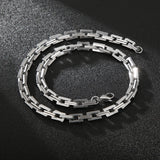 Hip Hop Blade Chain Necklace Stainless Steel Single Layer Link Choker