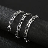 Hip Hop Blade Chain Necklace Stainless Steel Single Layer Link Choker