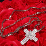 Hip Hop Cross Pendant Necklace AAA Cubic Zircon Pendant Necklace