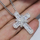 Hip Hop Cross Pendant Necklace AAA Cubic Zircon Pendant Necklace