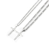 Hip Hop Cross Pendant Necklace Men Women 316L Stainless Steel Christian Choker