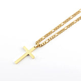 Hip Hop Cross Pendant Necklace Men Women 316L Stainless Steel Christian Choker