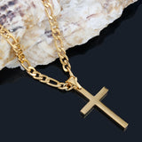 Hip Hop Cross Pendant Necklace Men Women 316L Stainless Steel Christian Choker