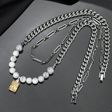 Cuban Chain Yellow Zircon Pendant Necklace Men
