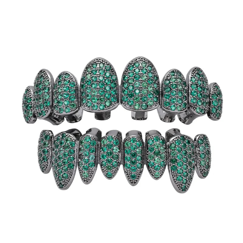 Hip Hop CZ Teeth Grillz Grills Dental Mouth Punk Tooth Caps