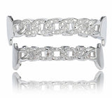 Hip Hop CZ Teeth Grillz Hollow Out Shiny Grills Dental Punk Caps