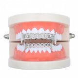Hip Hop CZ Teeth Grillz Hollow Out Shiny Grills Dental Punk Caps