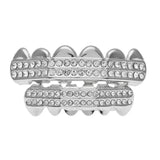 Hip Hop Cubic Zircon Teeth Grillz Top Bottom Grills Dental Mouth