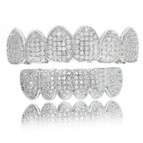 Hip Hop CZ Teeth Grillz Top Bottom Grills Punk Tooth Caps