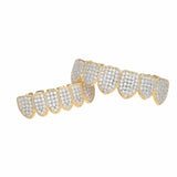 Hip Hop CZ Teeth Grillz Top Bottom Grills Punk Tooth Caps