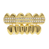Hip Hop Cubic Zircon Teeth Grillz Top Bottom Grills Dental Mouth