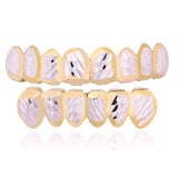 Hip Hop Cubic Zircon Teeth Grillz Top Bottom Grills Dental Mouth Punk Caps