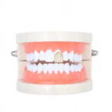 Hip Hop Fang CZ Single Teeth Grillz Bottom Teeth Caps