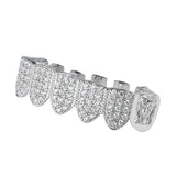 Hip Hop Fang Teeth Grillz Micro Pave Cubic Zircon Top Teeth Caps