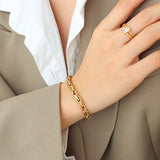 Hip-Hop Cuban Bracelet Women'S Thick Chain Stainless Steel Jewelry