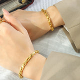Hip-Hop Cuban Bracelet Women'S Thick Chain Stainless Steel Jewelry