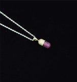 Hip Hop Jewelry Pill Necklace CZ Silver Copper Iced Out Unisex