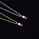 Hip Hop Jewelry Pill Necklace CZ Silver Copper Iced Out Unisex