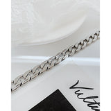 Hip-Hop Punk Titanium Steel Bracelet Cuban Link Chain Stainless Steel