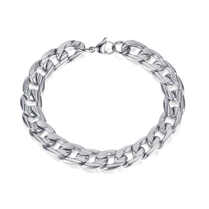 Hip-Hop Punk Titanium Steel Bracelet Cuban Link Chain Stainless Steel