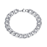 Hip-Hop Punk Titanium Steel Bracelet Cuban Link Chain Stainless Steel