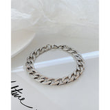 Hip-Hop Punk Titanium Steel Bracelet Cuban Link Chain Stainless Steel