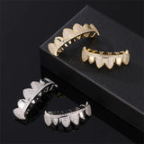 Hip Hop CZ Stones Teeth Grillz Iced Out Micro Pave Grills Men Women Jewelry