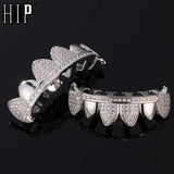 Hip Hop CZ Stones Teeth Grillz Iced Out Micro Pave Grills Men Women Jewelry