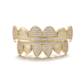 Hip Hop CZ Stones Teeth Grillz Iced Out Micro Pave Grills Men Women Jewelry