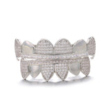 Hip Hop CZ Stones Teeth Grillz Iced Out Micro Pave Grills Men Women Jewelry