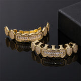 Hip Hop Iced Out CZ Baguette Stones Teeth Grillz Caps for Men Women